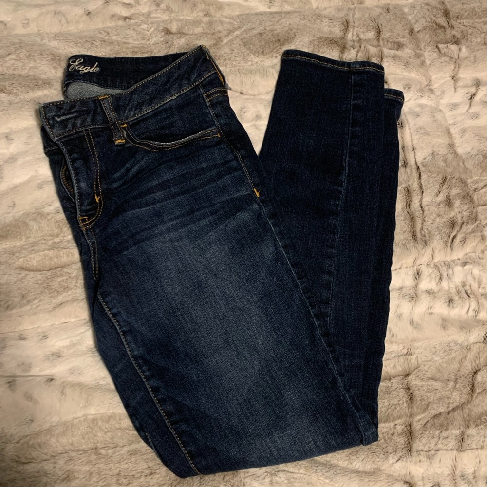 EUC American Eagle dark wash jeggings worn twice